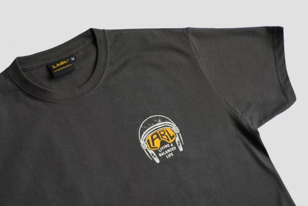 LABL HELMET CHARCOAL TEE - Image 3